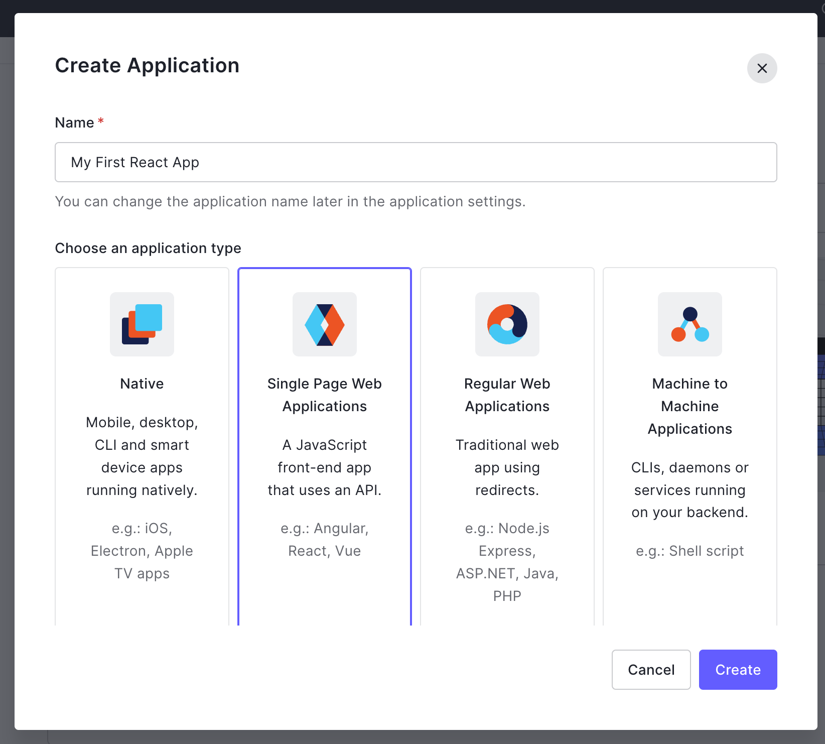 Auth0 Setup - Create app